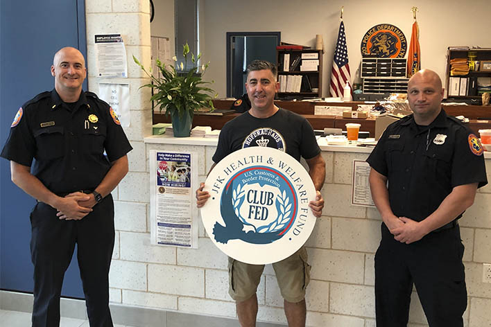 JFK Health and Welfare Fund Delivers Six-Foot Hero to Nassau County Police Department’s 8th Precinct